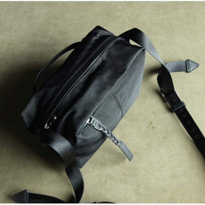 Small Womens Black NYLON Shoulder Bag Purse Cute NYLON Crossbody Purse for Ladies