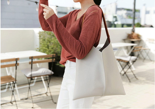 Black Leather Handbag Women Simple Soft Crossbody Bag 