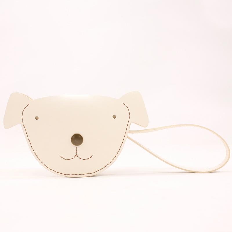 HANDMADE LEATHER CUTE Women Dog Card Change Holder Clutch PERSONALIZED MONOGRAMMED GIFT CUSTOM Wallet Card Coin Holder