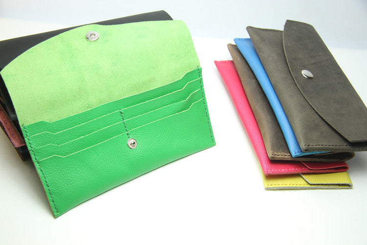 DIY Leather Wallets Kit DIY Pink Eco Leather Projects DIY Minimalist L –  Feltify