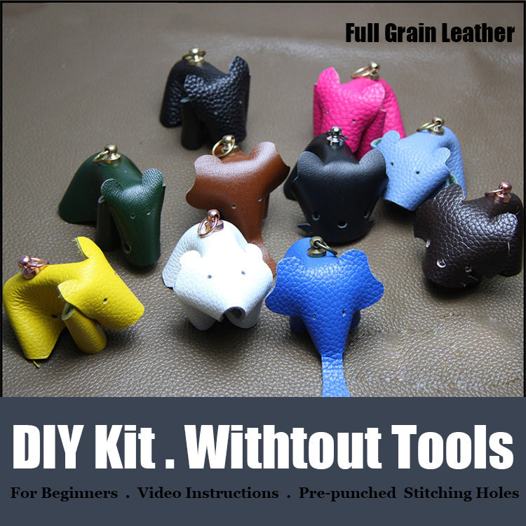 Cute DIY Leather Key Charms Kit DIY Leather Projects Leather Womens Ba –  Feltify