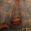 Vintage Brown Leather Womens Saddle Shoulder Bag Saddle Crossbody Purse for Women