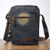 Vintage Womens Blue Denim Vertical Side Bag Denim School Shoulder Purse for Women