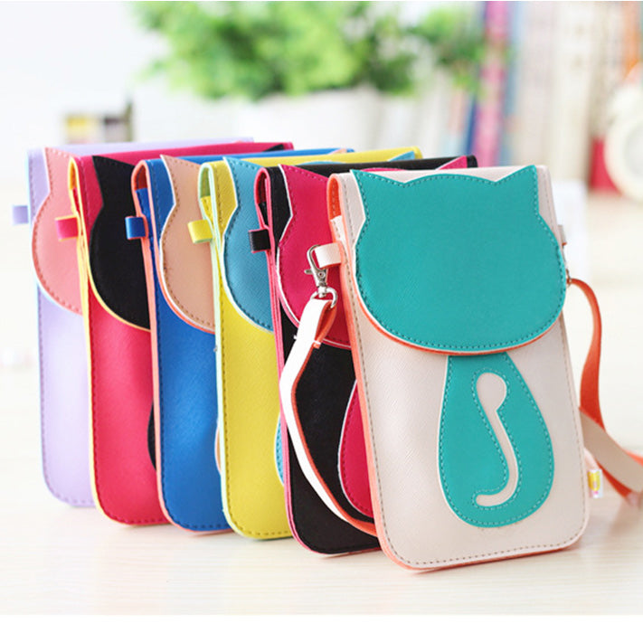 Women s Slim Cat Leather Shoulder Bag