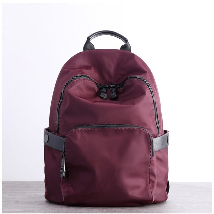 Womens Nylon Backpack Best Satchel Backpack Bag Nylon Red School Rucksack for Ladies