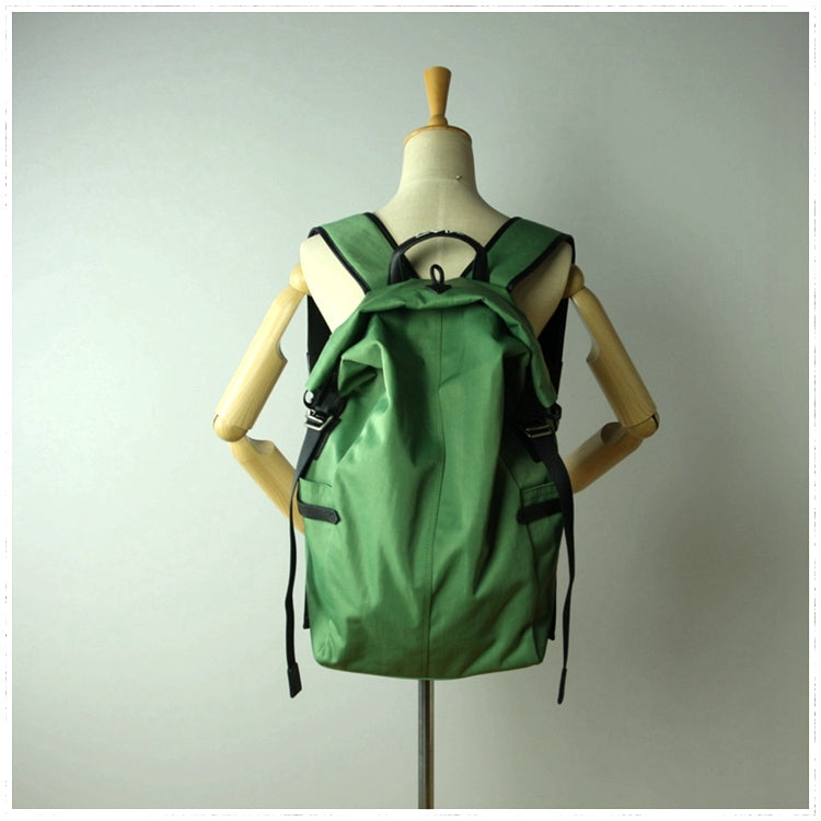 Womens Nylon Large Backpack Bag Bright Green Nylon Travel Backpack School Rucksack for Ladies