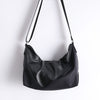 Womens Nylon Leather Barrel Shoulder Bag Womens Black Nylon Gym Crossbody Bag Nylon Work Shoulder Purse for Ladies