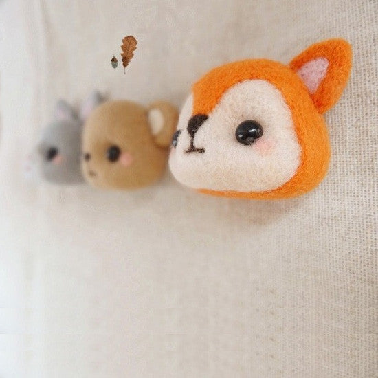 Handmade Needle felted felting kit project Animals fox penguin lamb cu –  Feltify