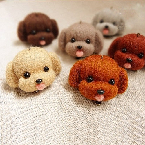 Needle Felted Wool Felting project Animals Brown Dog Cute Craft