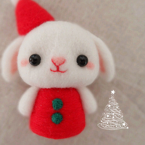 Needle Felted Felting project Wool Animals Gray Bunny Cute Craft – Feltify