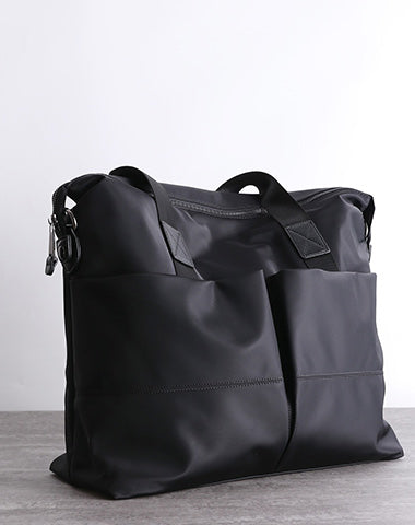 Leather Nylon Tote Bag for Men Nylon Crossbody Bag Mens Nylon