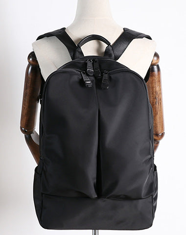 Black Nylon Backpack Womens 14 inches School Backpack Bag Black Nylon –  Feltify